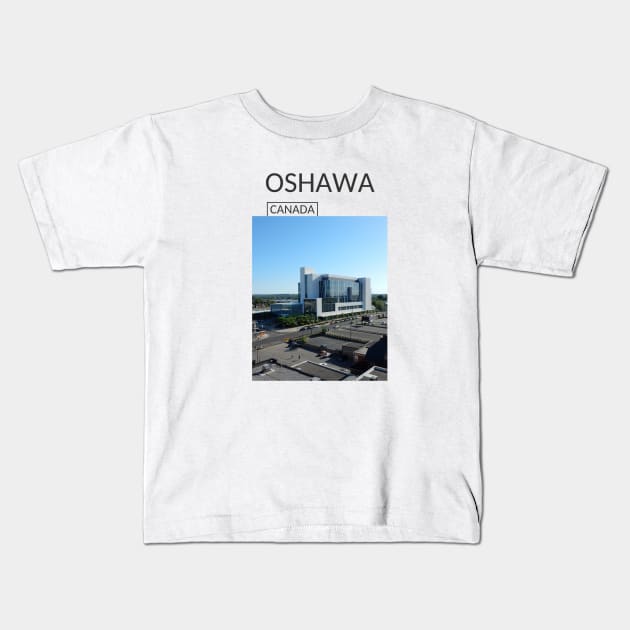 Oshawa Ontario Canada Souvenir Present Gift for Canadian T-shirt Apparel Mug Notebook Tote Pillow Sticker Magnet Kids T-Shirt by Mr. Travel Joy